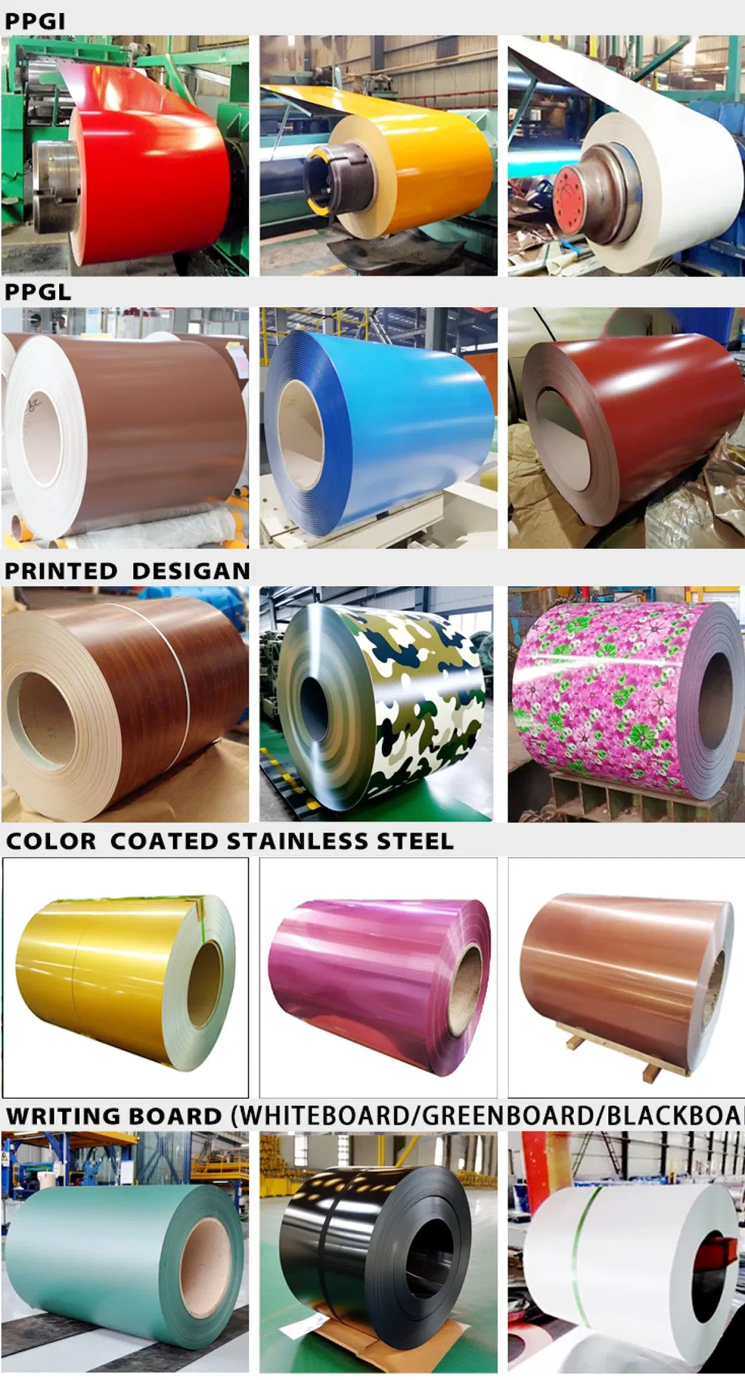 PVDF/SMP/HDP Ral Color Coated Pre Painted Galvanized Steel Coils PPGI Coil